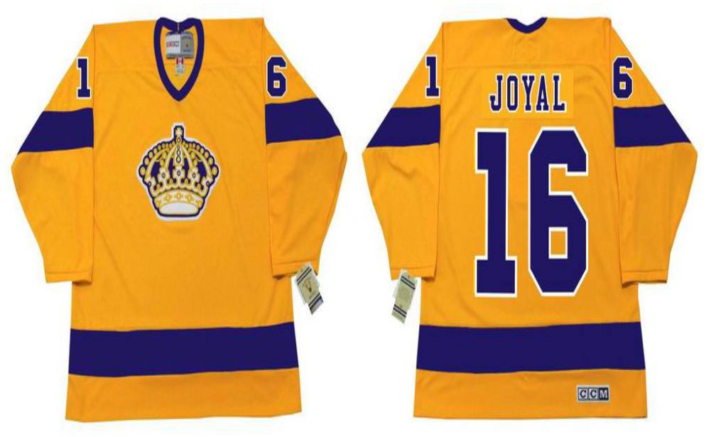 2019 Men Los Angeles Kings 16 Joyal Yellow CCM NHL jerseys